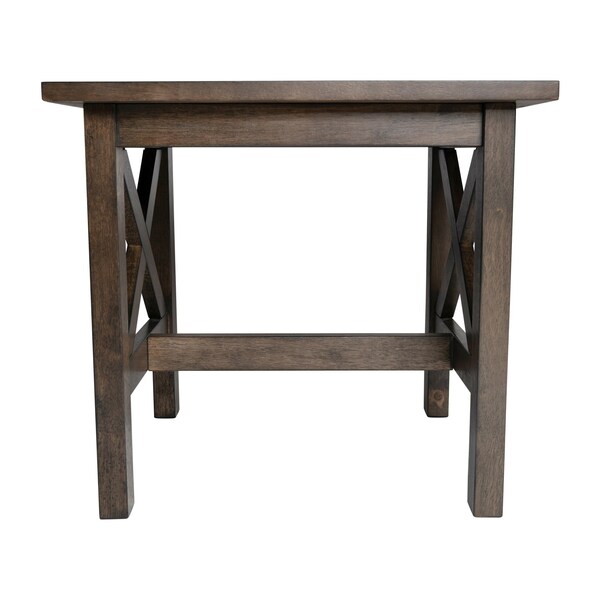Flash Furniture Square 21.75 W, 21.75 L, Rubberwood (Parawood), Dark Gray - LFS-4002-DKGRY-GG