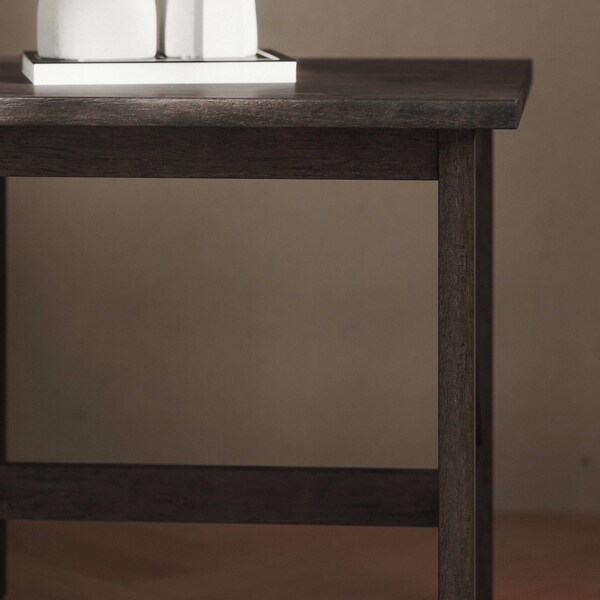 Flash Furniture Square 21.75 W, 21.75 L, Rubberwood (Parawood), Dark Gray - LFS-4002-DKGRY-GG