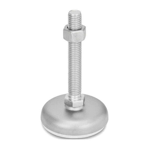 J.W. Winco Male-End Leveling Mount, 4.57 in H - 31-60-3/8X16-100-B2-SK
