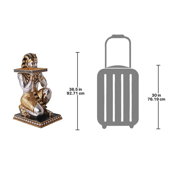 Design Toscano Egyptian Pharaoh's Kneeling Servant: Egyptian Side Table Statue - NE43588