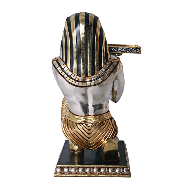 Design Toscano Egyptian Pharaoh's Kneeling Servant: Egyptian Side Table Statue - NE43588