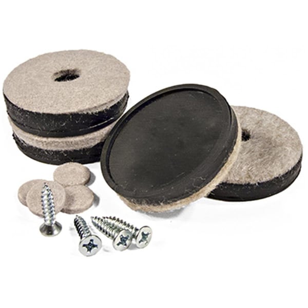 Convenience Concepts TruGuard 1.5 in. Round, Heavy Duty Furniture Glides, 4PK - HI3235101