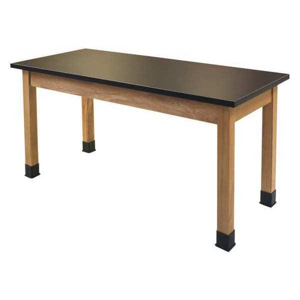 National Public Seating Rectangle Chem-ResTopLabTable, 24x48x30", 24" W, 48" L, 30" H, Black - SLT1-2448C