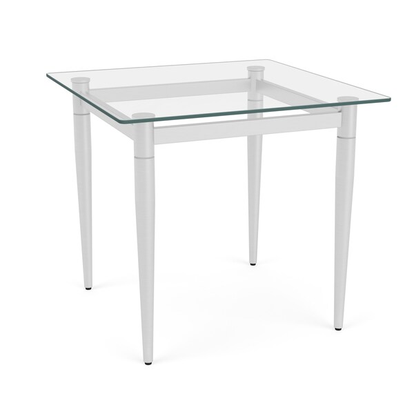 Lesro Siena Lounge Reception End Table, 22 in W, 22 in L, 20 in H, Glass - SN0620