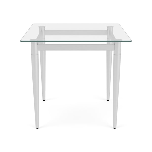Lesro Siena Lounge Reception End Table, 22 in W, 22 in L, 20 in H, Glass - SN0620