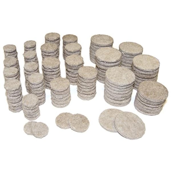 Richelieu Richelieu America 235967 TruGuard Round Multi Felt Pads; Tan - Pack of 184 - 235967