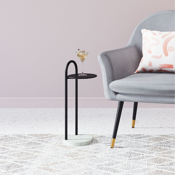Zuo Modern Christian Side Table Black & White - 109356