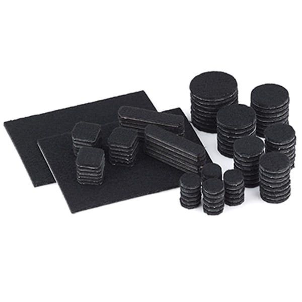 Convenience Concepts TruGuard Round Heavy Duty Self-Adhesive Felt Pads, Black, 105PK - HI3240966