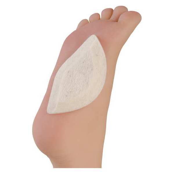 Steins Adhesive Felt Pad, White, 2-3/8" L, PK100 - 765-6529-0000
