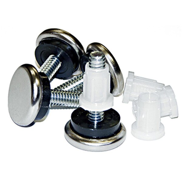 Convenience Concepts 0.93 in. TruGuard Metal Base Adjustable Leveling Glide, 4PK - HI2668232