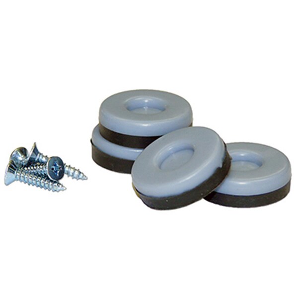 Richelieu 1 in. TruGuard Round Sliders with Screws, Gray Blue , 4PK - 235716