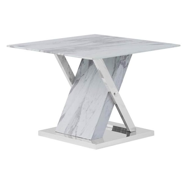 Global Furniture Usa Global Furniture USA T1274E 24 x 24 x 18 in. Inspired End Table; Marble - T1274E