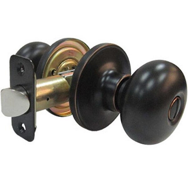 Taiwan Fu Hsing Industrial Taiwan Fu Hsing Industrial 221791 Tru-Guard Mushroom Privacy Lockset; Aged Bronze - 221791