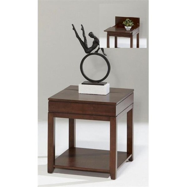 Progressive Furniture Progressive Furniture P531-04 Daytona Contemporary Style Rectangular End Table; Regal Walnut - P531-04