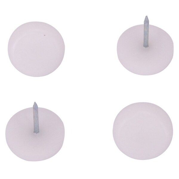 Prosource Furniture Glide, Plastic, White, White, 7/8 x 7/8 x 15/16 in Dimensions - FE-S514-PS