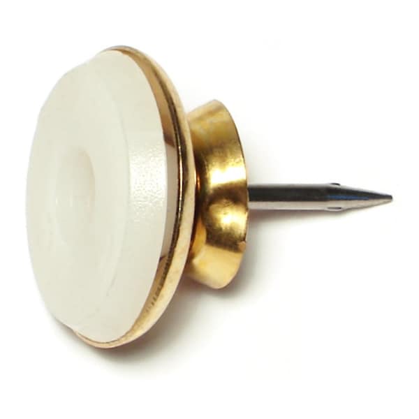 Midwest Fastener 1-1/8" Nylon Cushioned Brass Nail-On Tacks 6PK - 76626