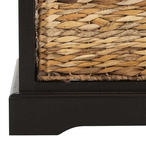 Safavieh Halle Storage Side Table- Distressed Black - 29.5 x 13.4 x 17.3 in. - AMH5738A