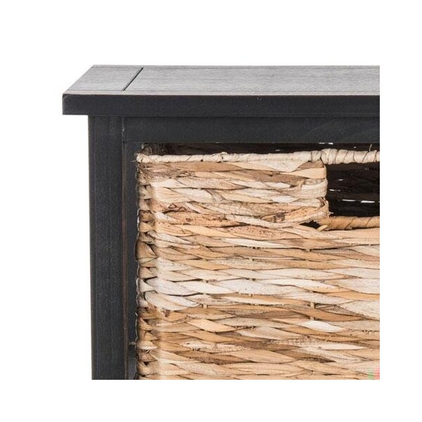 Safavieh Halle Storage Side Table- Distressed Black - 29.5 x 13.4 x 17.3 in. - AMH5738A