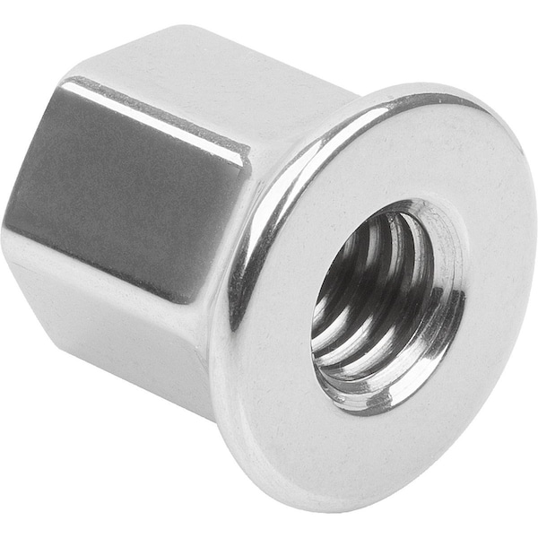 Kipp Cap Nut W. Collar Hygienic Usit D=M06, Stainless Steel 1.4404 Polished Ehedg - K1493.06