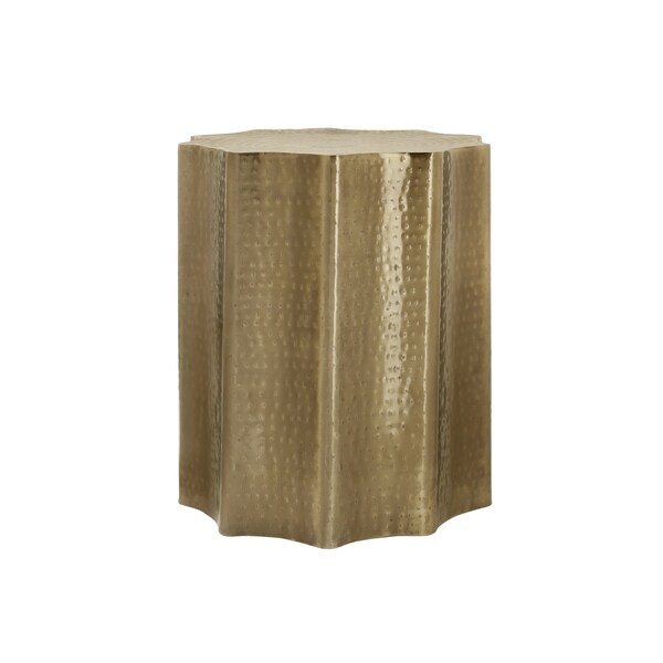 Monarch Specialties Accent Table, Drum, Side, End, Nightstand, Lamp, Living Room, Bedroom, Gold Metal, Contemporary - I 3900