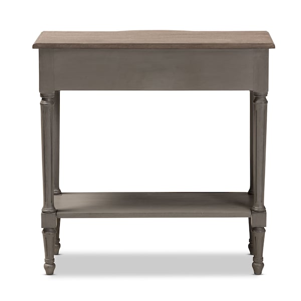 Baxton Studio Noelle French Provincial Gray Finished 1-Drawer Wood Console Table - 155-8845
