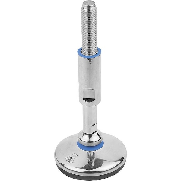 Kipp Levelling Foot For Hyg. Area, Form:A M16X79, D=80, Stainless Steel - K1303.108016X140