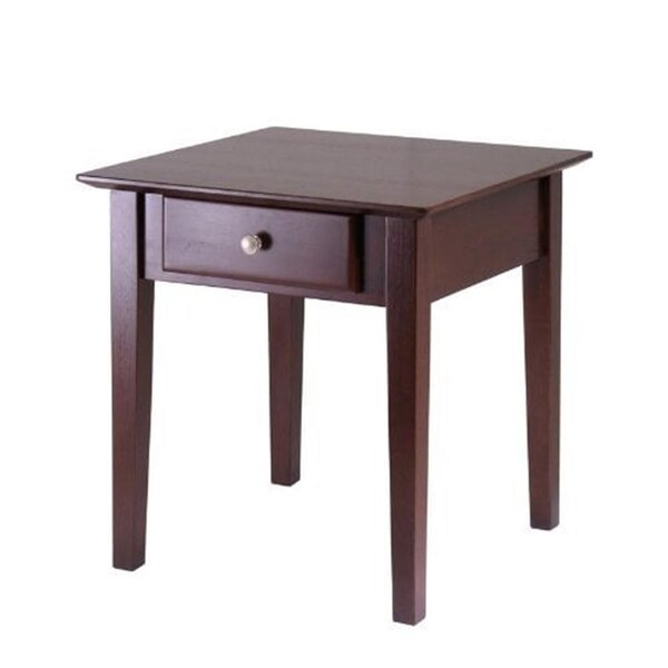 Doba-Bnt Rochester End Table with one Drawer Shaker- Antique Walnut - SA143203