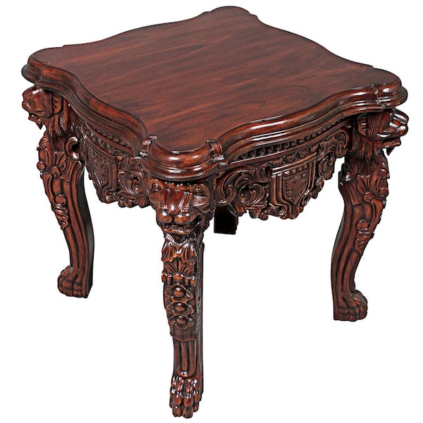 Design Toscano Specialty Accent Table, 24 Inch W, 26 Inch H, Browns - AF57318