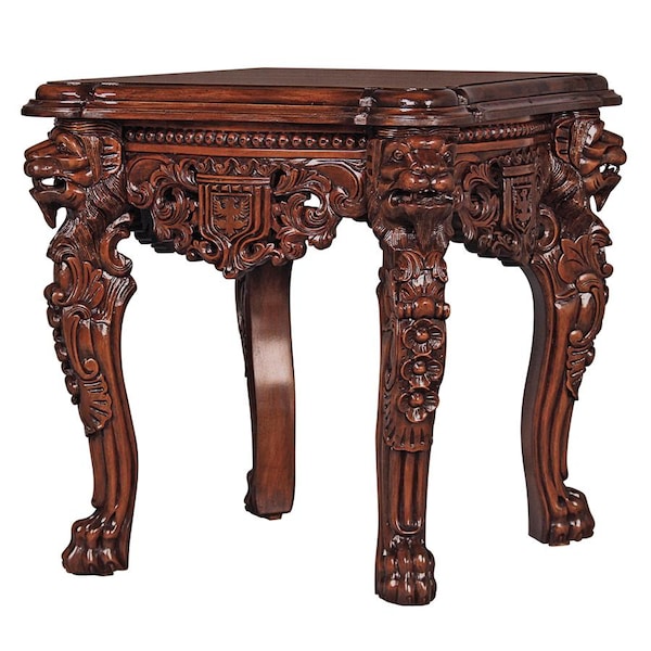 Design Toscano Specialty Accent Table, 24 Inch W, 26 Inch H, Browns - AF57318