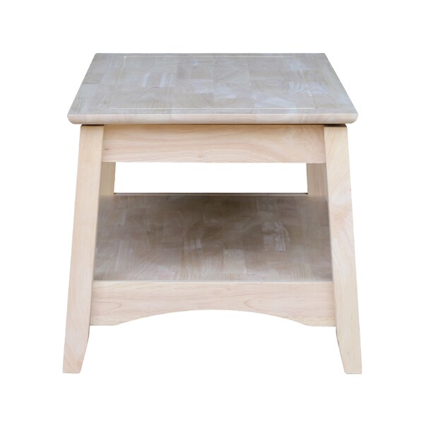 International Concepts Rectangle Bombay Tall Coffee Table-Includes Lift Top, 24 in W, 40 in L, 18 in H, Wood, Unfinished - OT-4TCL