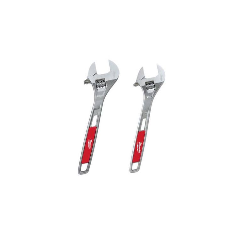 Llave ajustable de 15 pulgadas y llave ajustable de 12 pulgadas de Milwaukee - 48-22-7412-48-22-7415