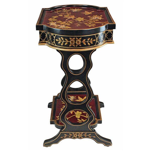 Design Toscano The Terrace of Shanghua Asian Style Lacquered Side Table - OA134