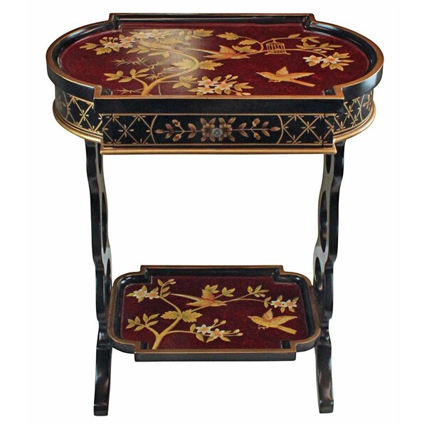 Design Toscano The Terrace of Shanghua Asian Style Lacquered Side Table - OA134