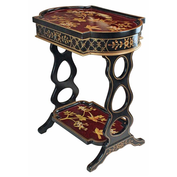 Design Toscano The Terrace of Shanghua Asian Style Lacquered Side Table - OA134