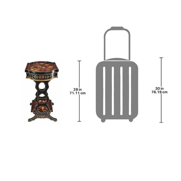 Design Toscano The Terrace of Shanghua Asian Style Lacquered Side Table - OA134