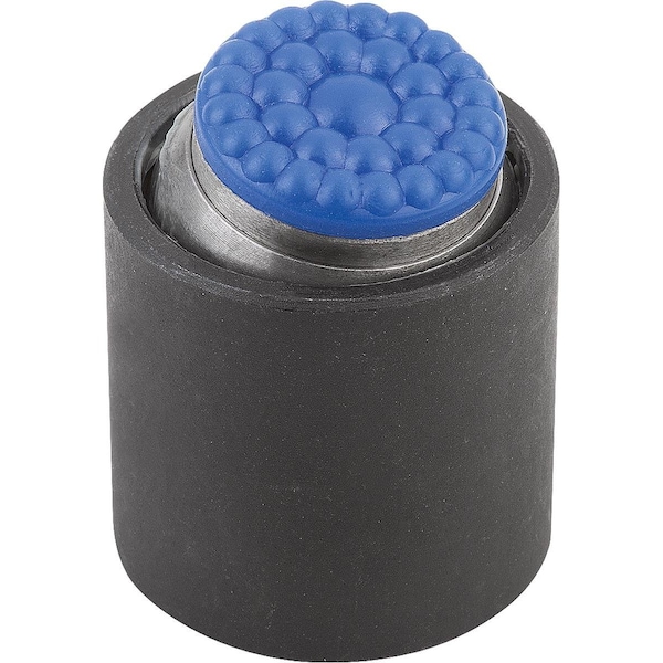 Kipp Self-Aligning Pads With O-Ring D1=36, Form:P Carbon Steel, Interchangable Insert, Comp:Polyurethane - K0285.636X038