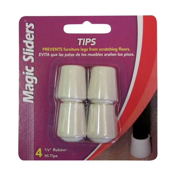 Magic Sliders Magic Sliders Rubber Leg Tip Tan Round 5/8 in. W 4 pk - 94177