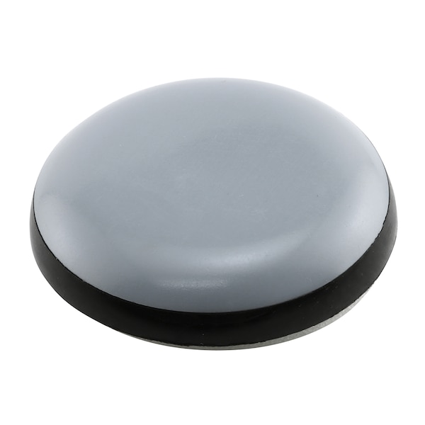 Prime-Line 1 in. Gray/Black Plastic Round Self-Stick Permanent Furniture Pads 8 Pack - MP75108