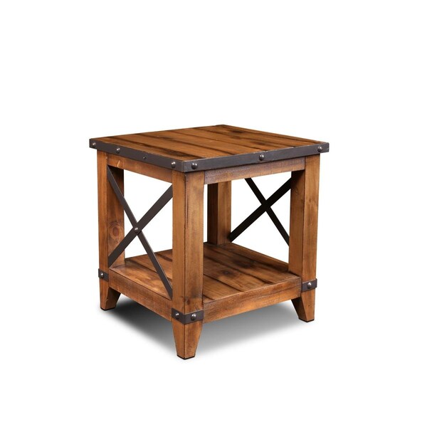 Sunset Trading Sunset Trading HH-1365-100 Rustic City End Table with Shelf - HH-1365-100