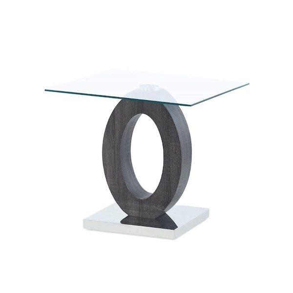Global Furniture Usa Oval Style Base End Table - Grey - T1628E