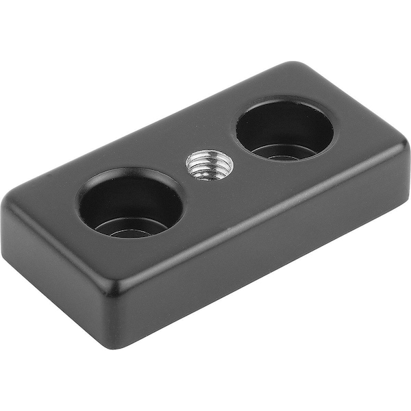 Kipp Foot Plate D=M08 60X30X12 Plastic, Black Powder, Type B, Bn=8 - K1057.0830602081