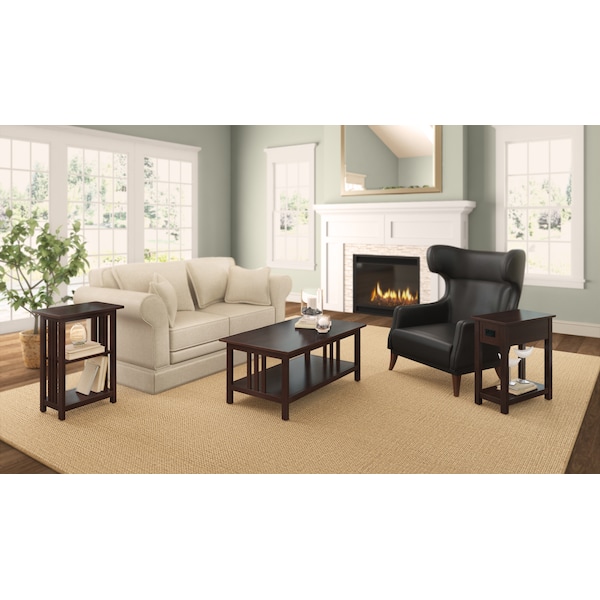 Alaterre Furniture 11 W, 23" L, 24 H, Wood, composite wood and wood veneer, Espresso - AMIA13P0