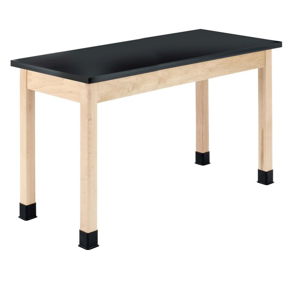 Diversified Spaces Rectangle Tbl, Plain Apron, 54" W, 56" L, 36" H, Epoxy Resin, black - P7206M36N