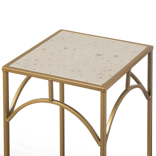 Uniquewise Square  12 W, 12 L, 27 H, Metal, Gold - QI004543