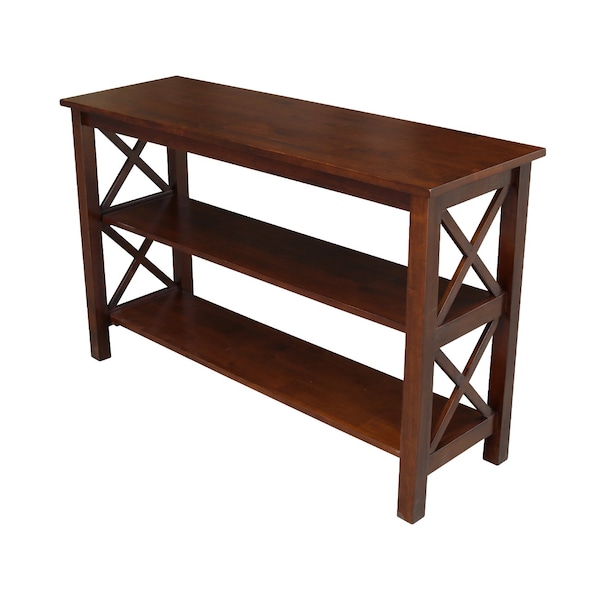 International Concepts Rectangle Hampton Console Table, 48 in W, 16 in L, 30 in H, Wood, Espresso - OT581-70S
