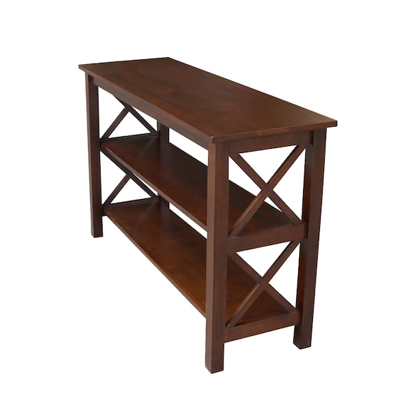 International Concepts Rectangle Hampton Console Table, 48 in W, 16 in L, 30 in H, Wood, Espresso - OT581-70S
