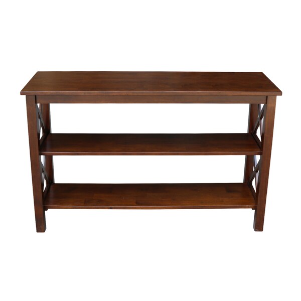 International Concepts Rectangle Hampton Console Table, 48 in W, 16 in L, 30 in H, Wood, Espresso - OT581-70S