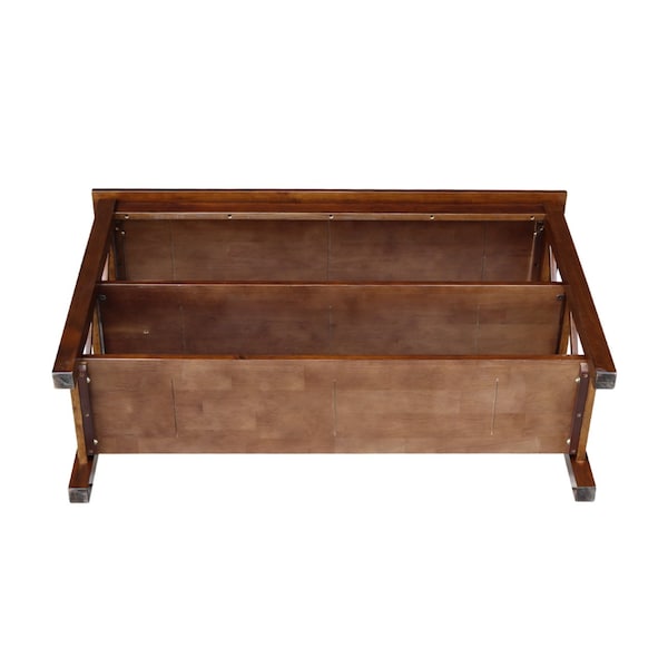 International Concepts Rectangle Hampton Console Table, 48 in W, 16 in L, 30 in H, Wood, Espresso - OT581-70S