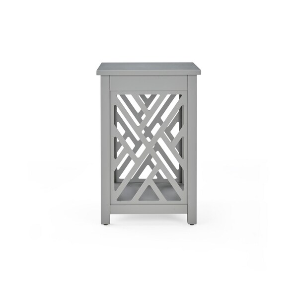 Alaterre Furniture 15.75 W, 15.75 L, 23.5 H, Pine with Composite Wood, Gray - ANCT0240