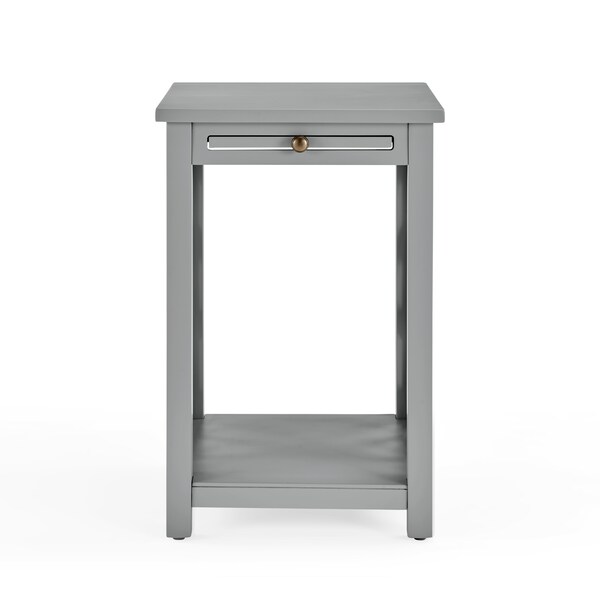 Alaterre Furniture 15.75 W, 15.75 L, 23.5 H, Pine with Composite Wood, Gray - ANCT0240